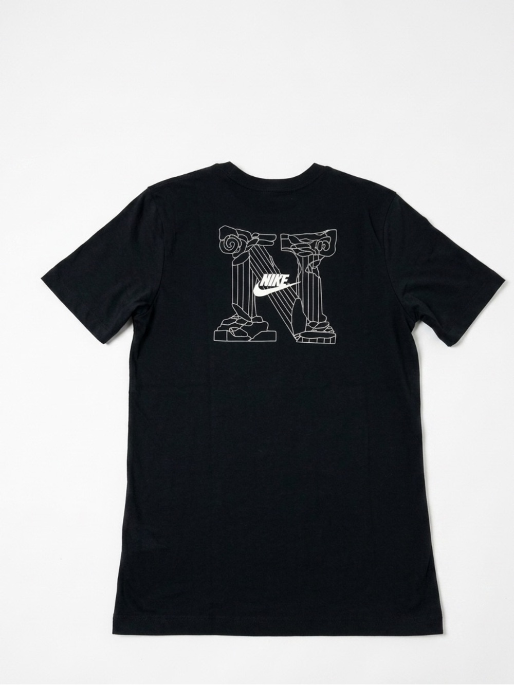 Nike Black T-Shirt with White Architectural Graphic